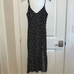 Reformation Crimini Black Dress with White Flowers - Size 0